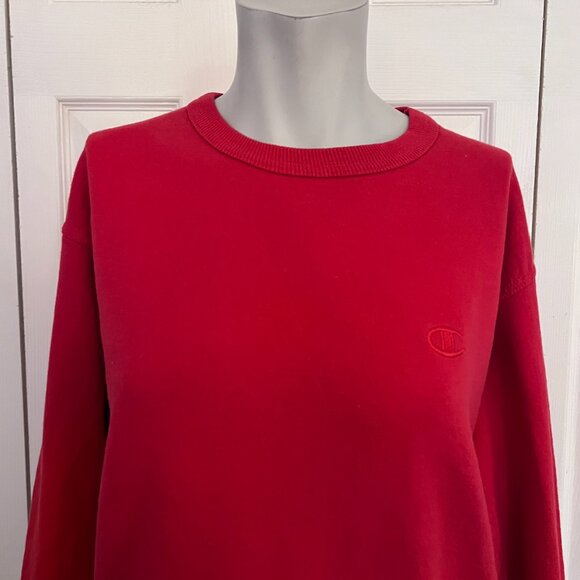 Champion Red Crewneck Sweatshirt Size Medium - Picture 2 of 6